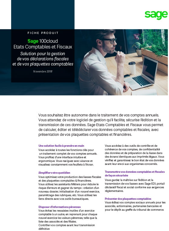  Sage 100cloud Etats Comptables et Fiscaux