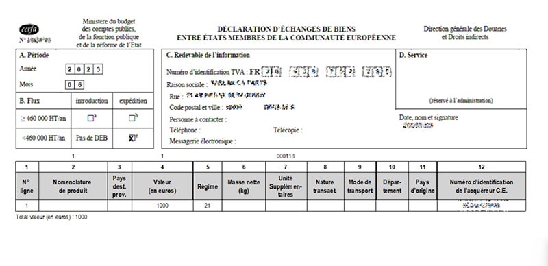 DEB-Cerfa-Deb Cerfa – Preuve de dépôt de la DEB
