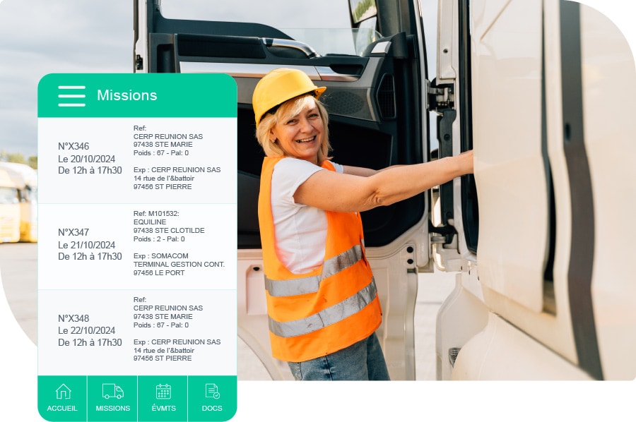 Outils connectés du logiciel Akanea TMS Start Logiciel de facturation transport connecté aux chauffeurs